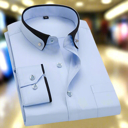 Classic long sleeve button shirt for men | Evander