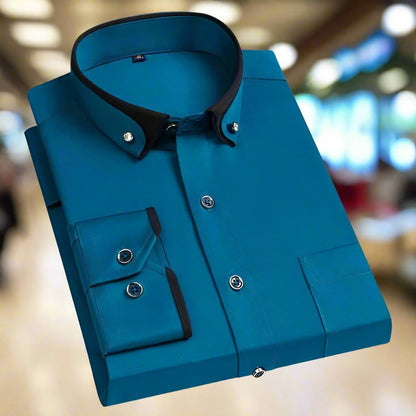 Classic long sleeve button shirt for men | Evander