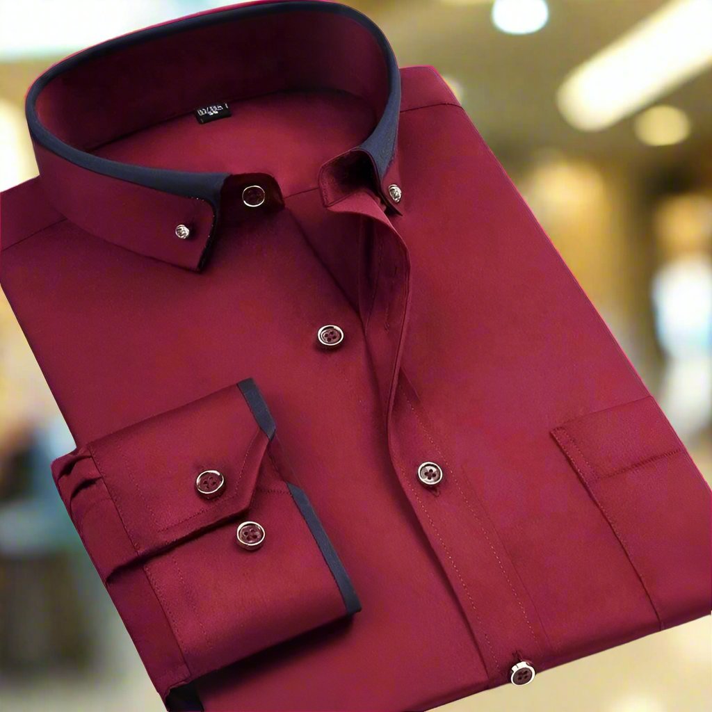 Classic long sleeve button shirt for men | Evander
