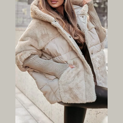 Multicolor hooded bomber jacket for women | Hester