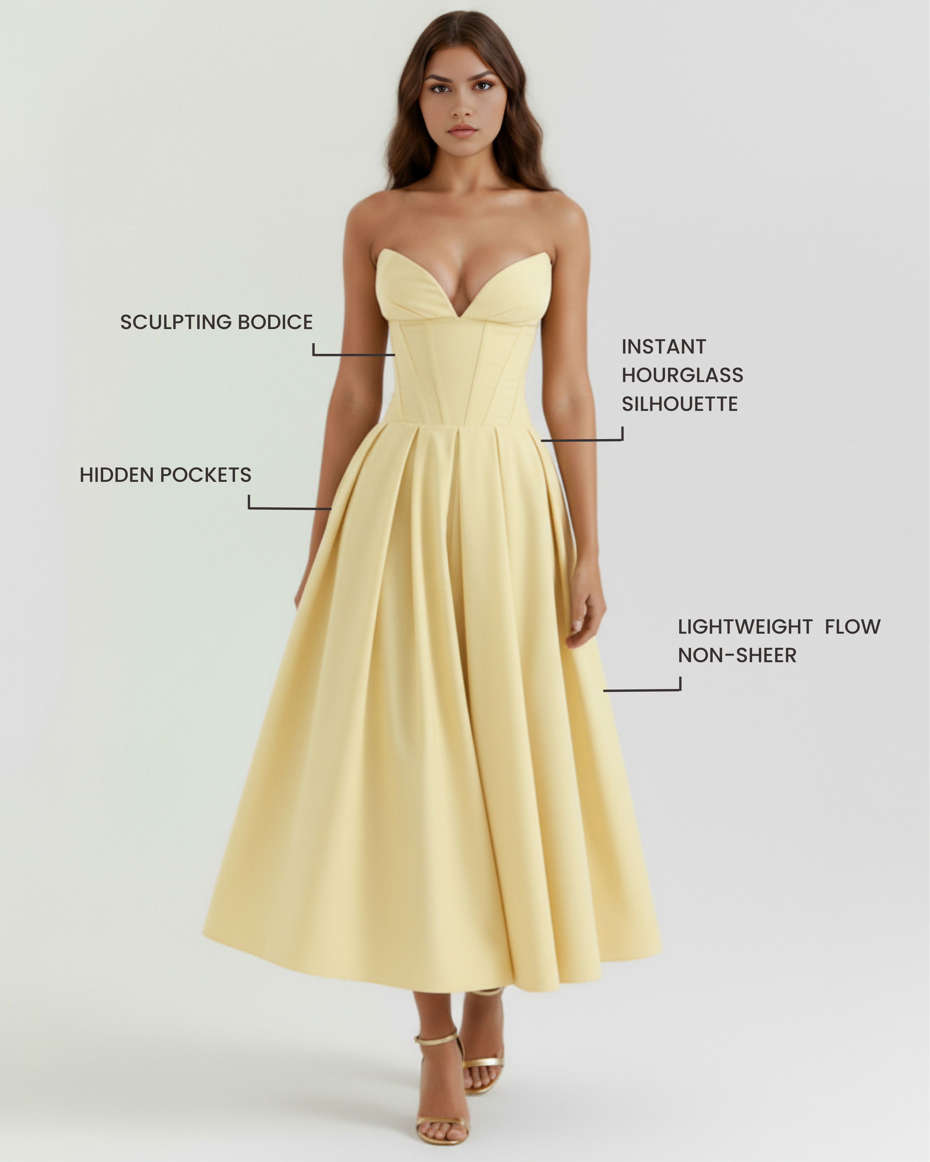 Ruched bodycon midi dress for women | Amalfi