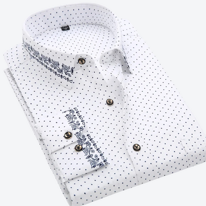 Nautical print long sleeve shirt for men | Marcellin