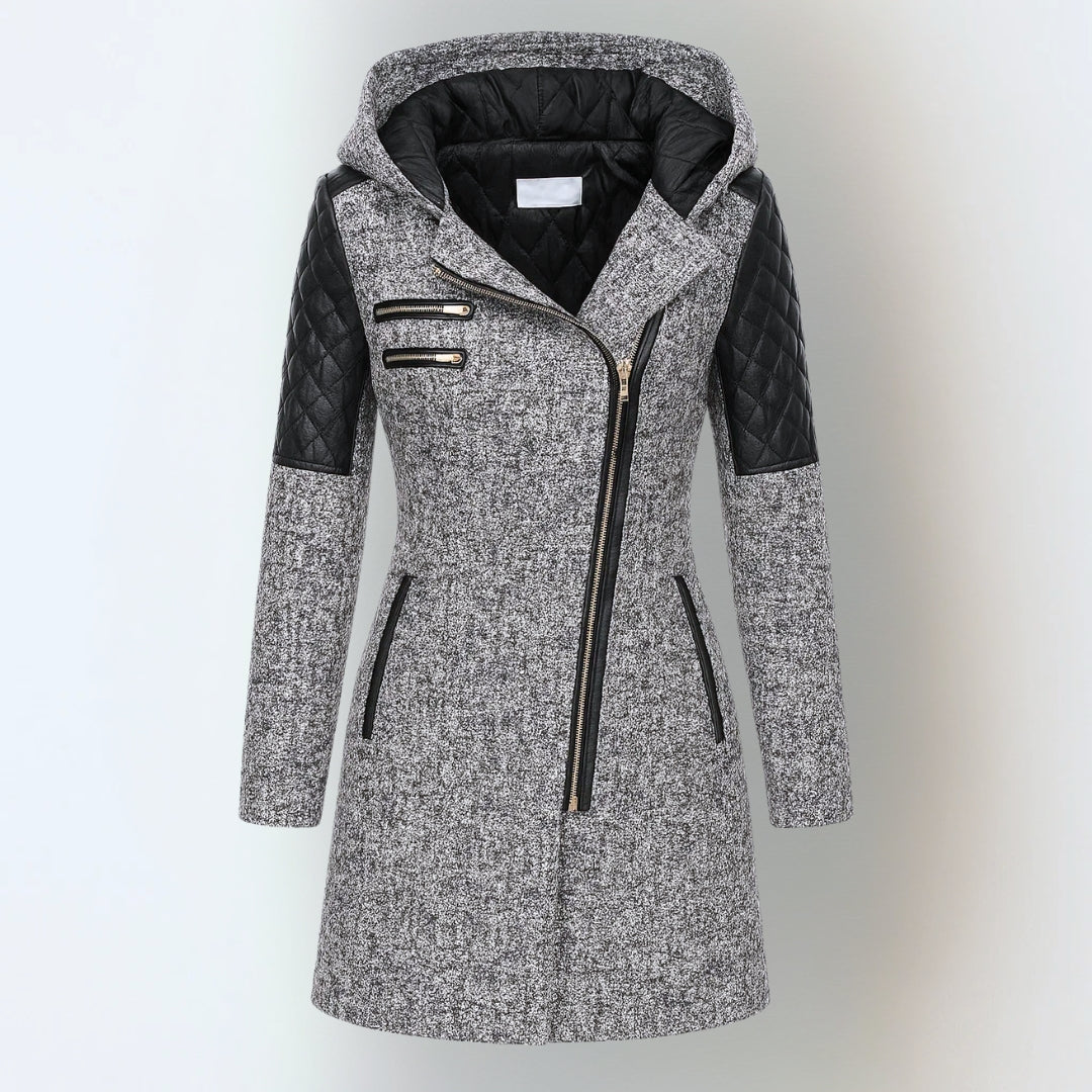 Longline hooded zip jacket for women | Jasneet