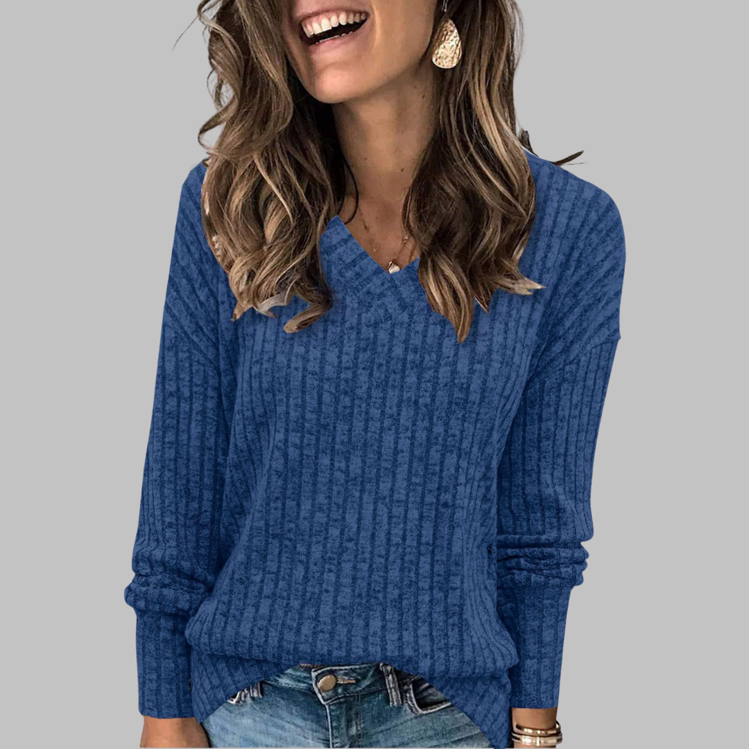 V-neck long sleeve top for women | Deri