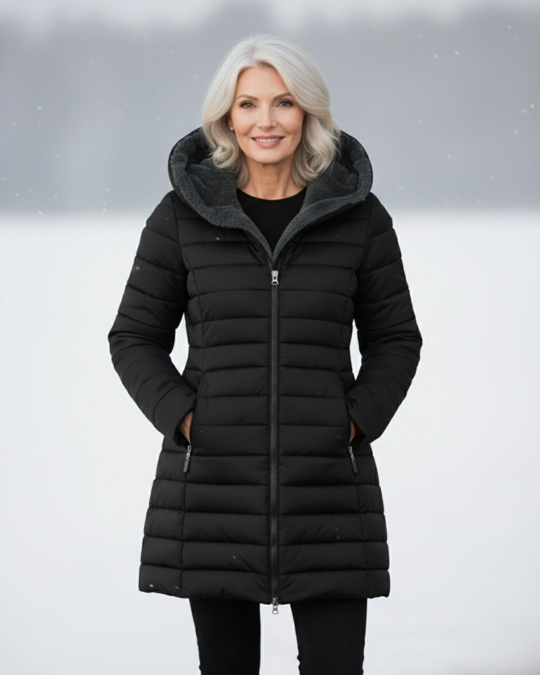 Fleece-Lined Quilted Puffer Coat for Women | Jami