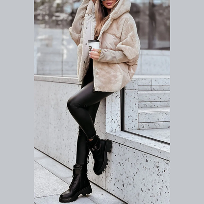 Multicolor hooded bomber jacket for women | Hester