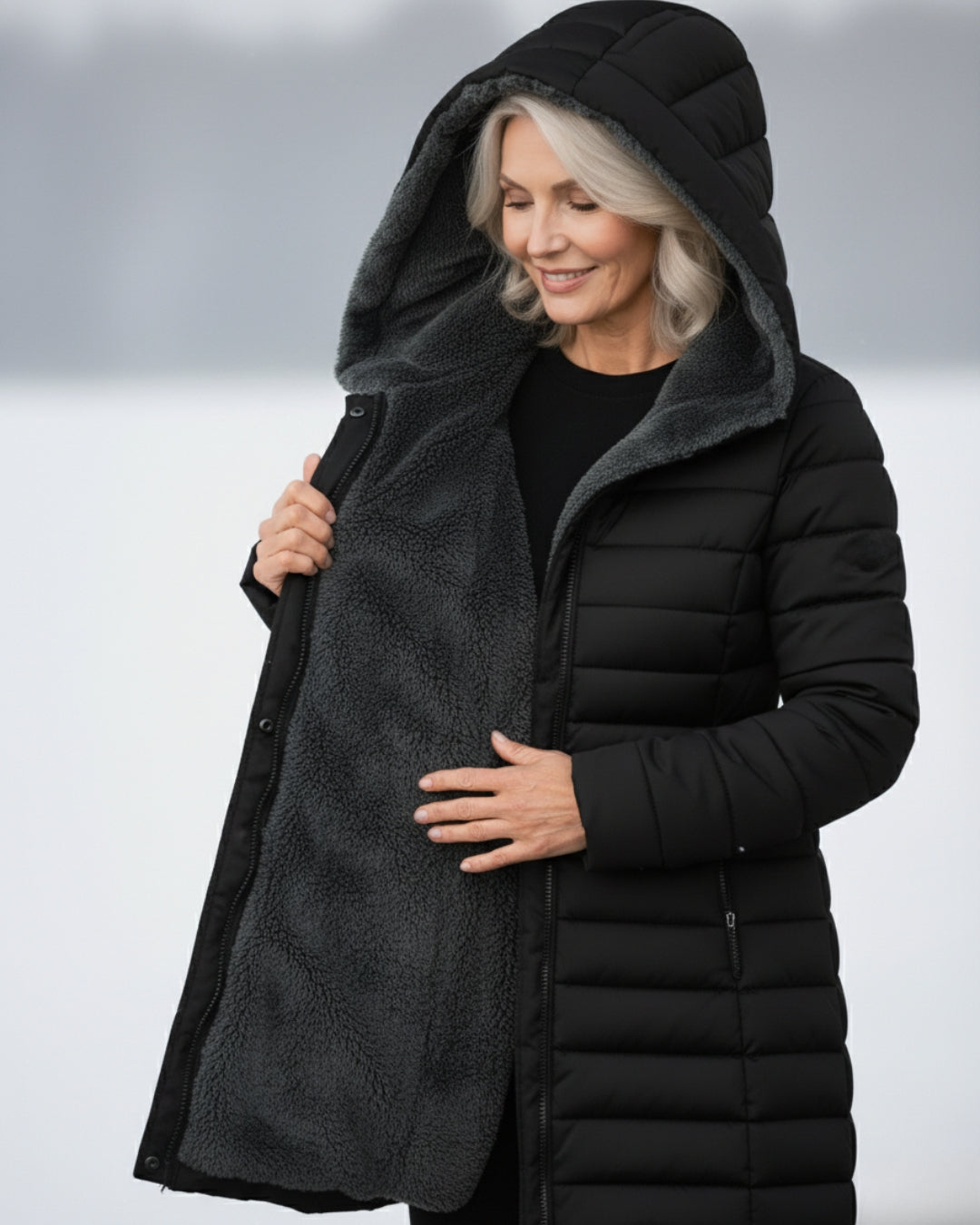 Fleece-Lined Quilted Puffer Coat for Women | Jami