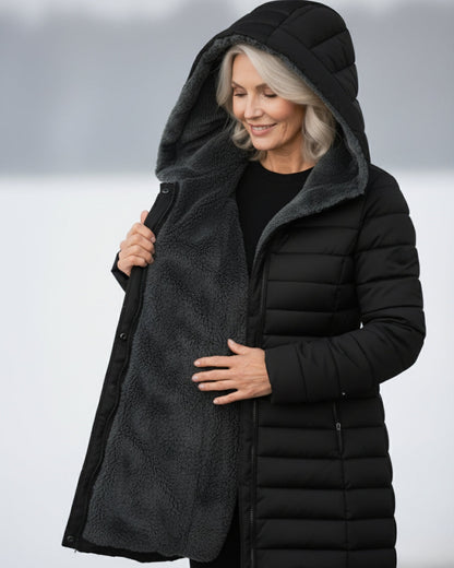 Fleece-Lined Quilted Puffer Coat for Women | Jami