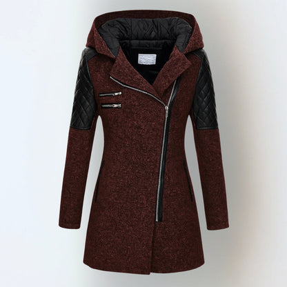Longline hooded zip jacket for women | Jasneet