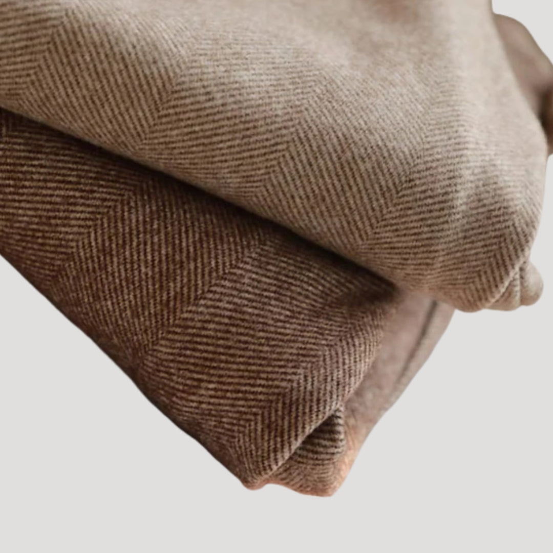 Heritage herringbone tailored smart trousers for men | Heritage -6