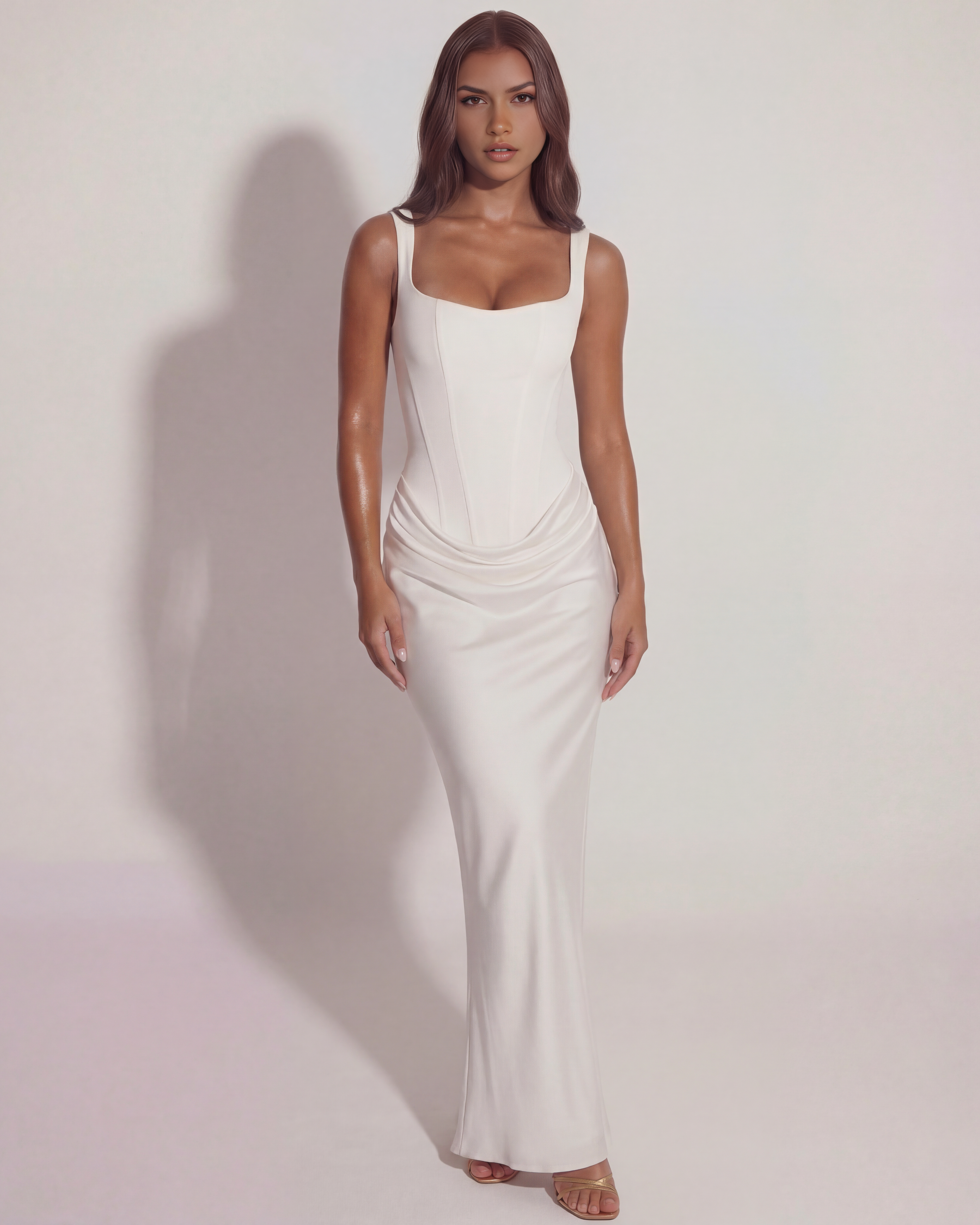 Bodycon lace-up midi dress for women | Eleonora