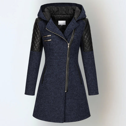 Longline hooded zip jacket for women | Jasneet