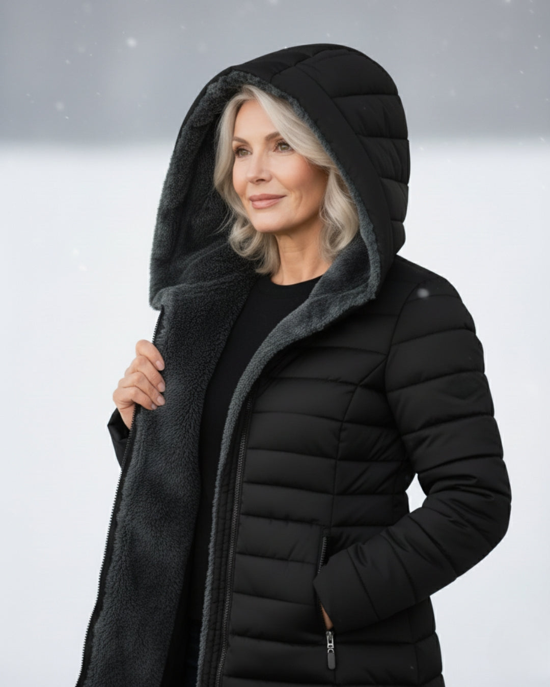 Fleece-Lined Quilted Puffer Coat for Women | Jami