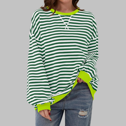 Striped long sleeve sweatshirt for women | Luka