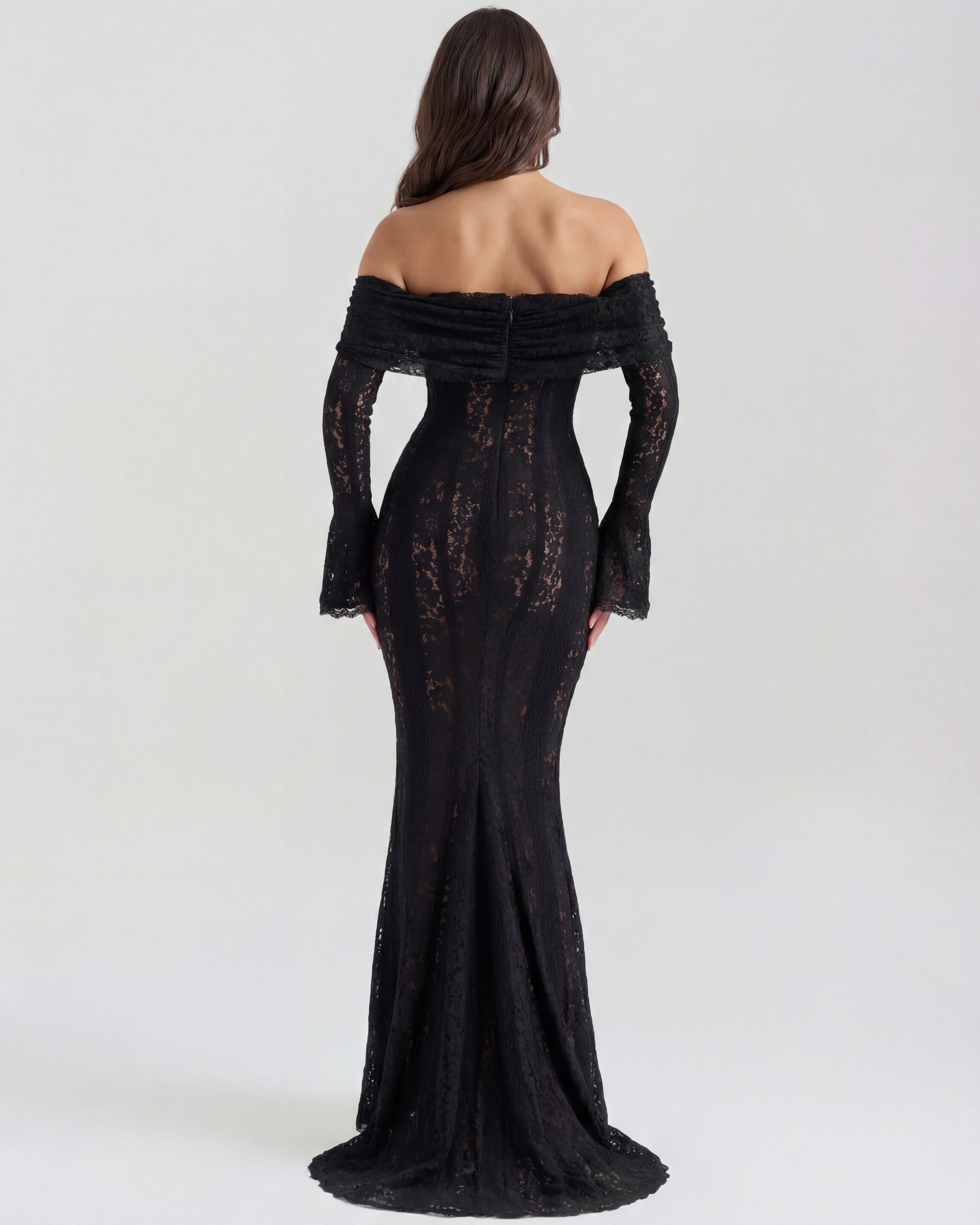 Off-shoulder elegant maxi dress for women | Alessandra