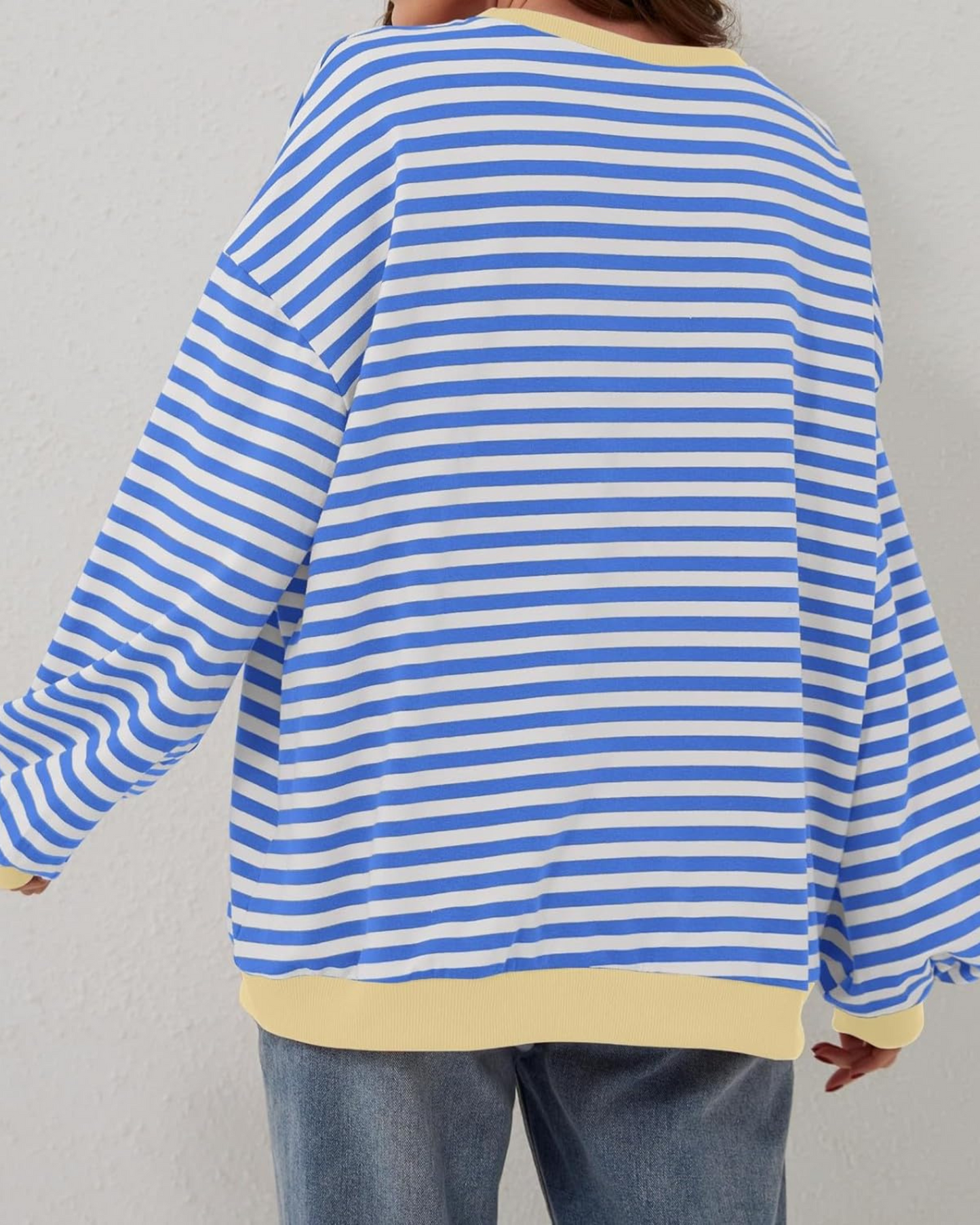 Striped oversized sweatshirt for women | Roxanne