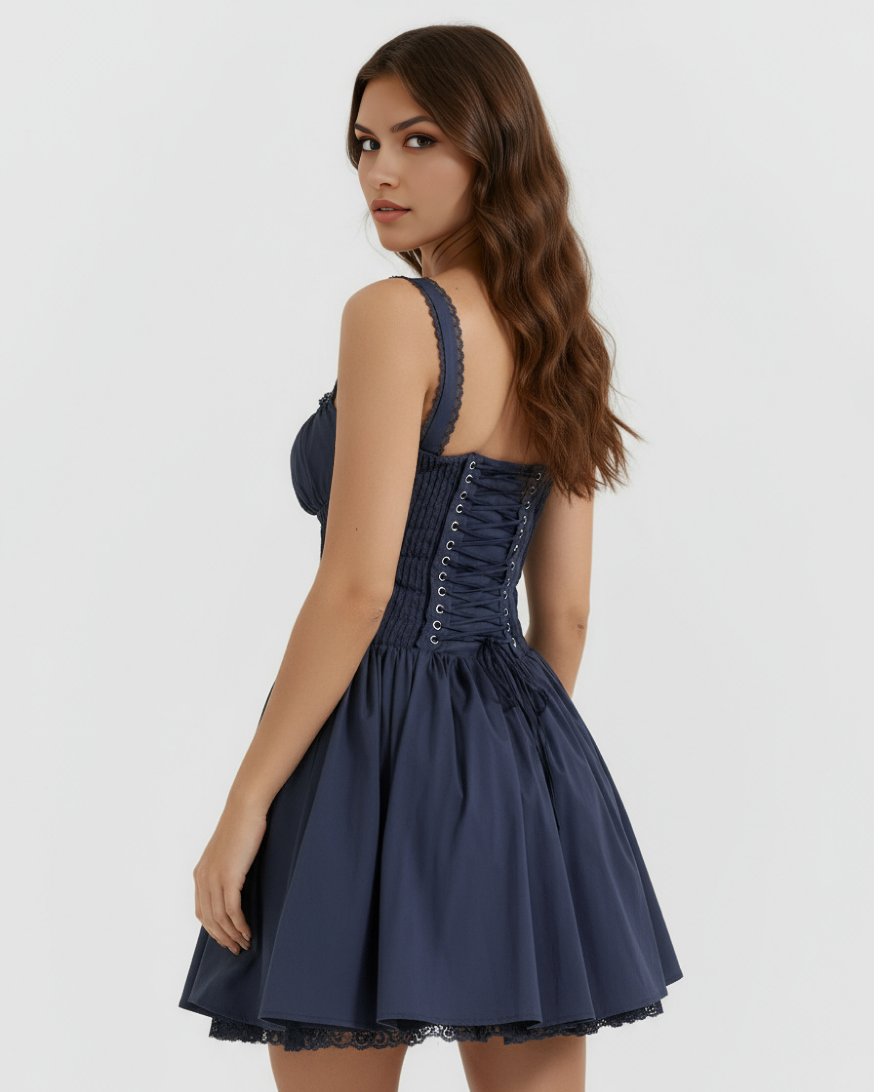 Elegant corset midi dress for women | Luna