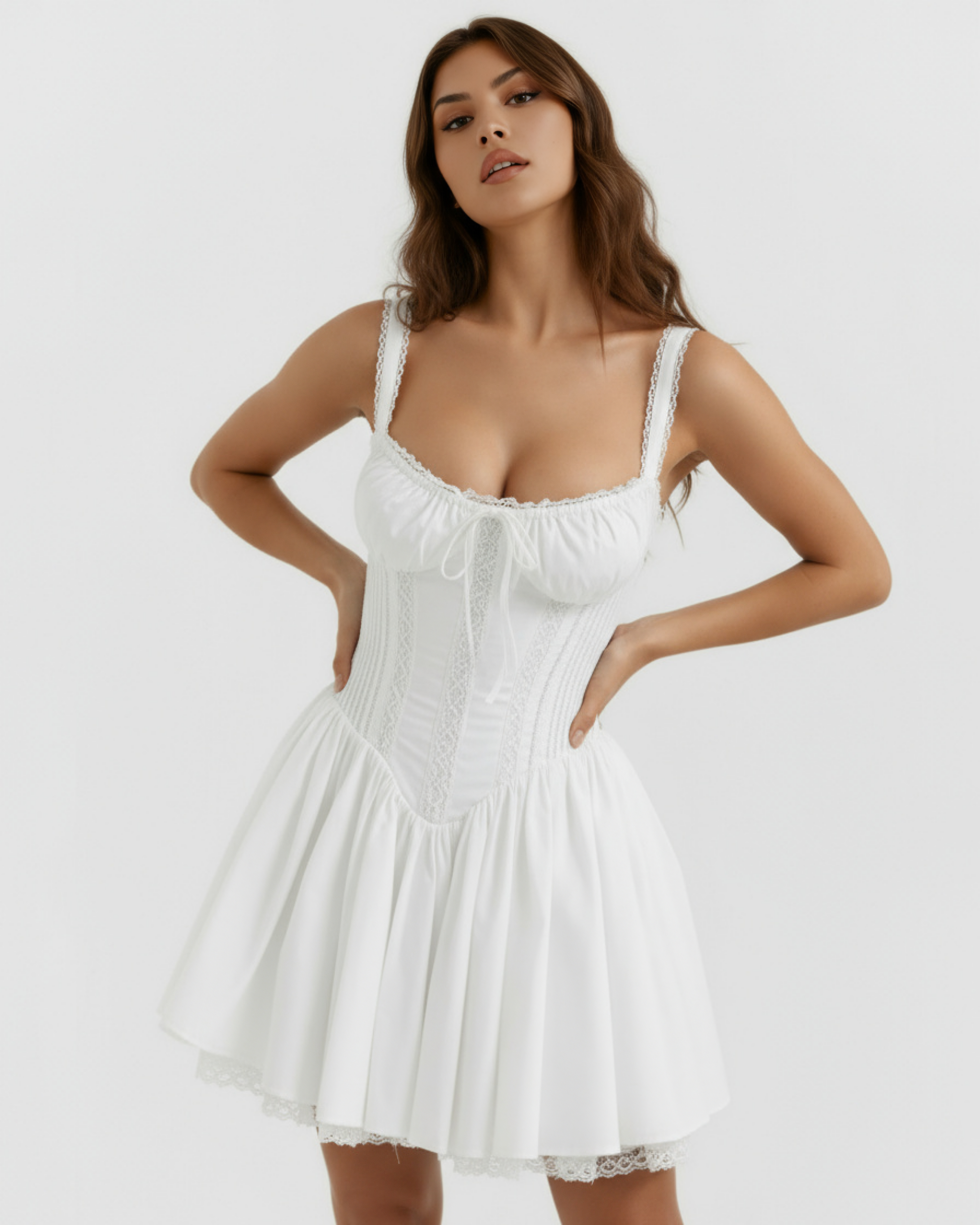 Elegant corset midi dress for women | Luna