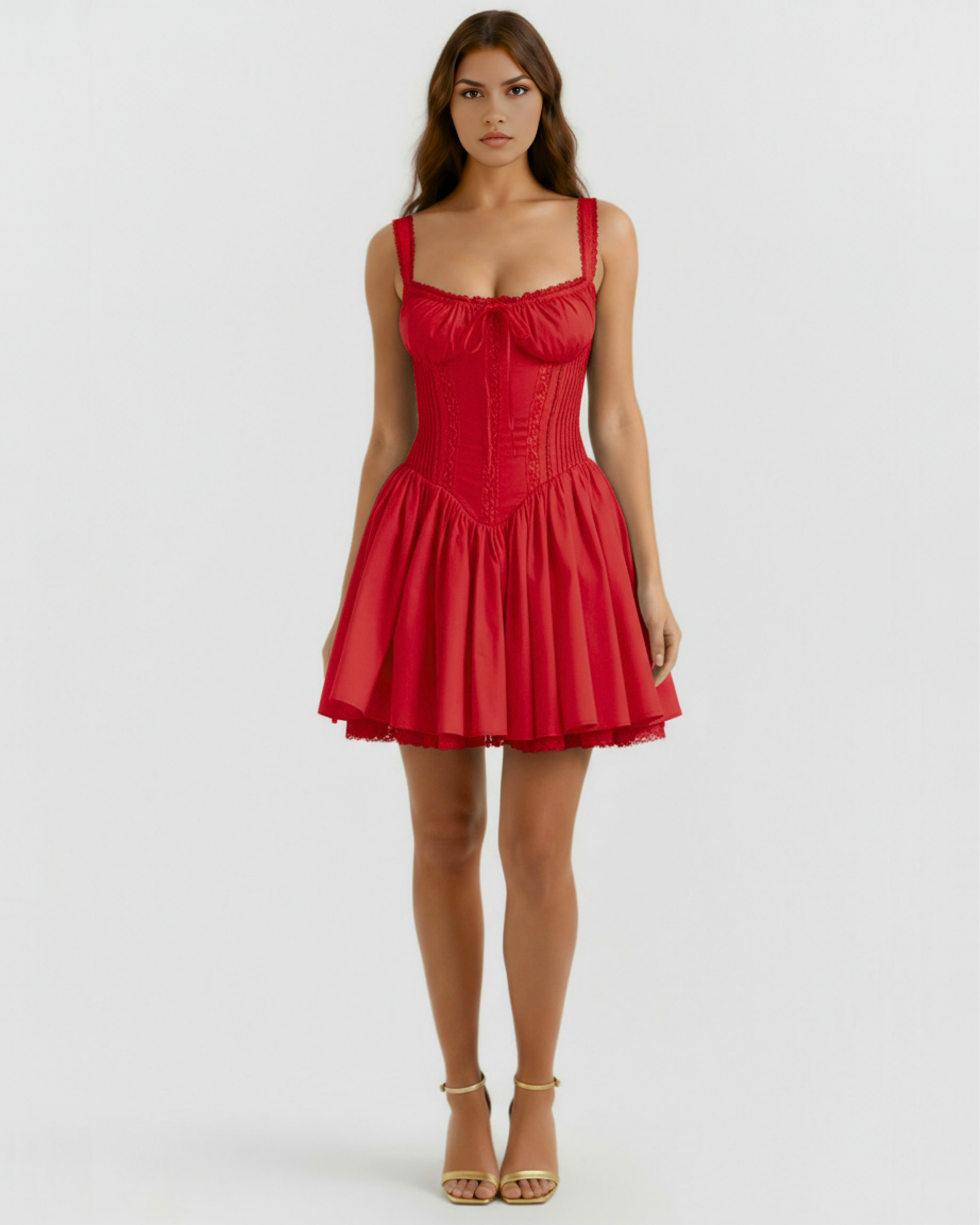 Elegant corset midi dress for women | Luna