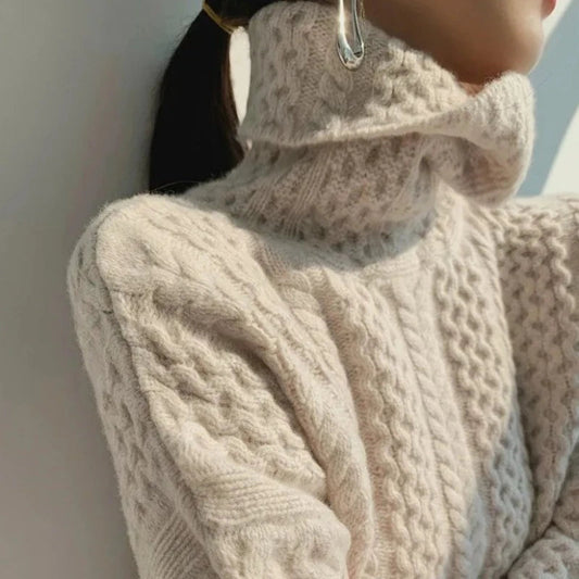Elegant turtleneck knit sweater for autumn winter Cozy for Women | Camille Élan