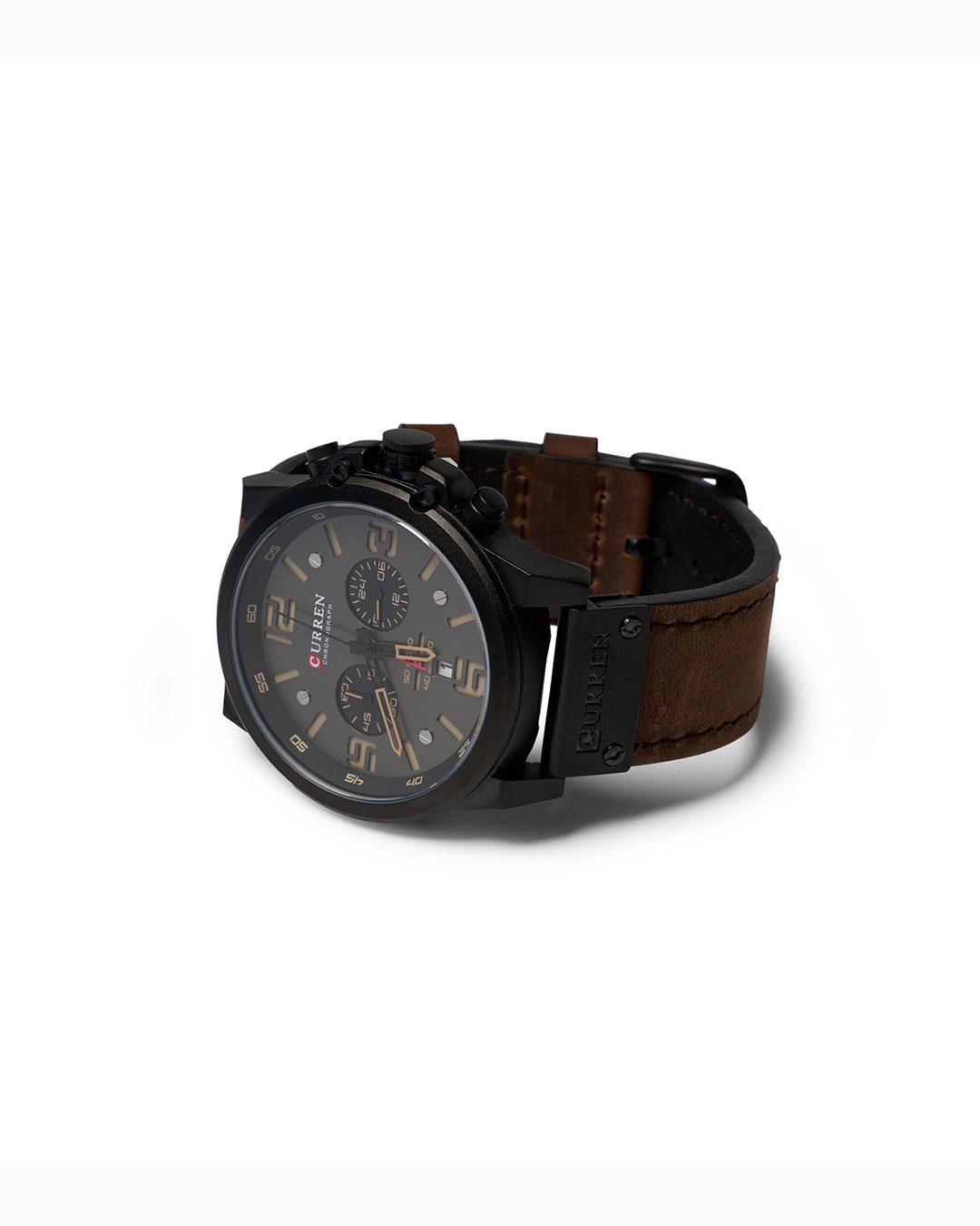 Chronograph leather-strap classic watch for men | The Hudson Classic -1