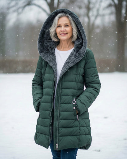 Fleece-Lined Quilted Puffer Coat for Women | Jami