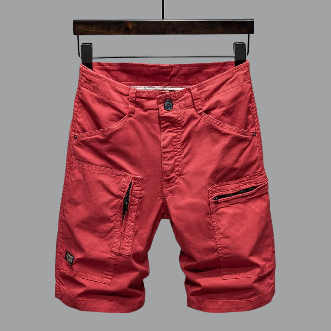 Tailored organic-cotton cargo shorts for men | Hampton -8