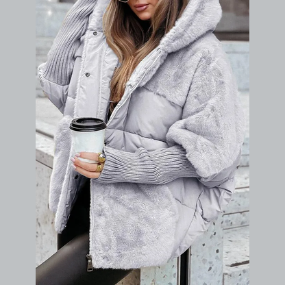 Multicolor hooded bomber jacket for women | Hester