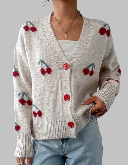 Button-front long sleeve cardigan for women | Rasha