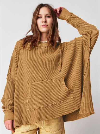 Haven Oversized Waffle Hoodie women | Elowyn