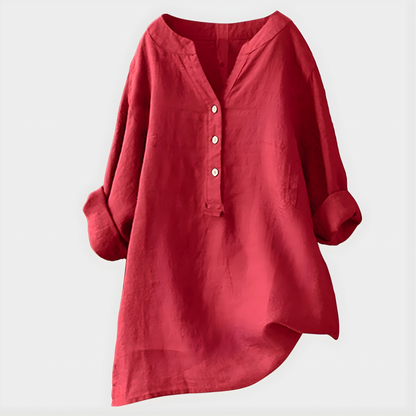 Relaxed V-Neck Summer Blouse for Women | Veronique