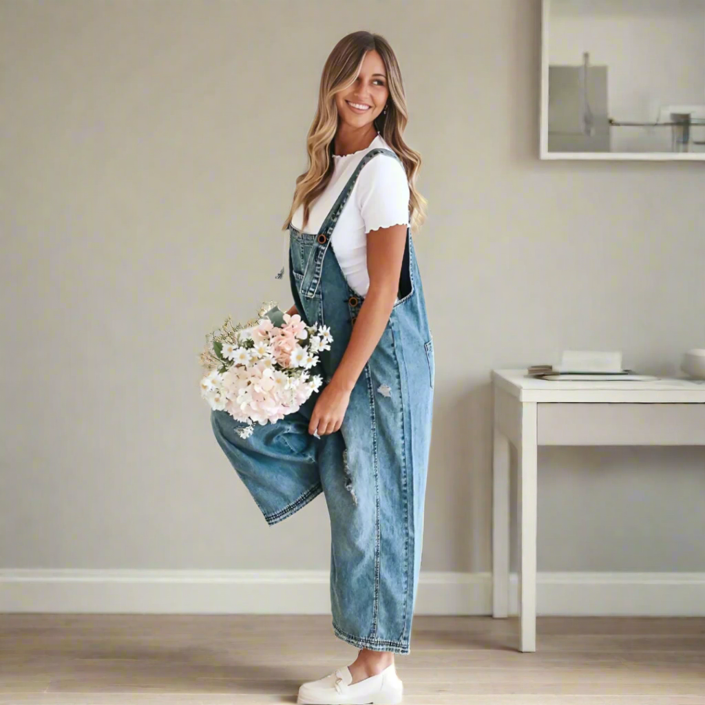 Adjustable vintage-style jumpsuit for women | Carmelita