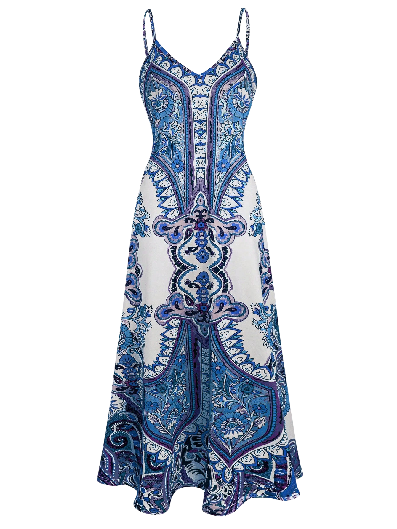Boho floral sleeveless dress for women | Ottilie