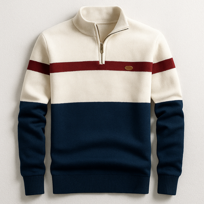 Relaxed warm quarter-zip pullover for men | Colton -1