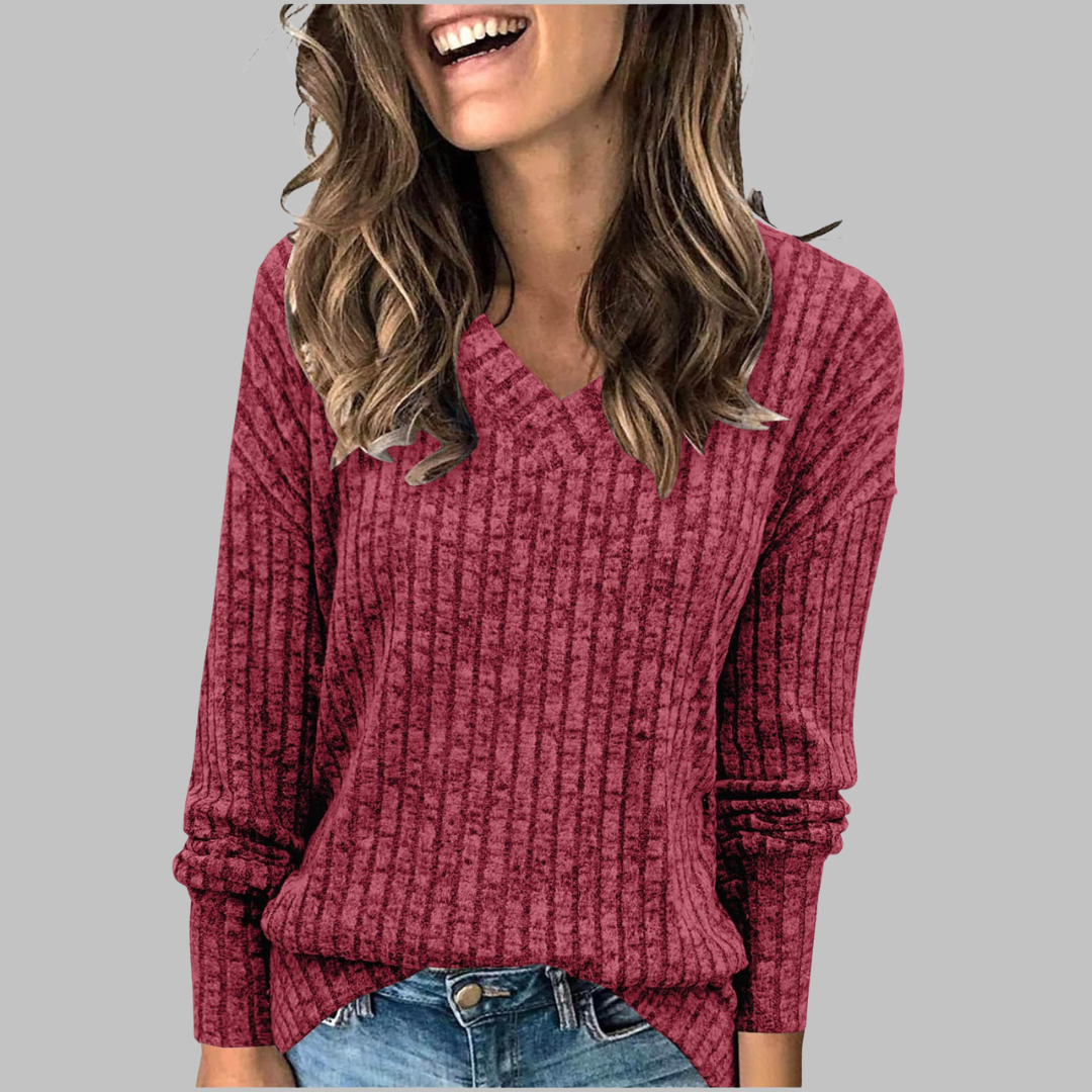 V-neck long sleeve top for women | Deri
