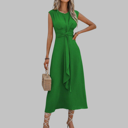 Sleeveless round neck maxi dress for women | Reese