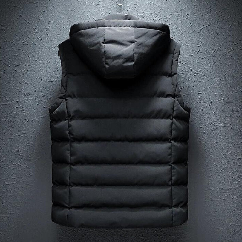 Padded hooded gilet vest for men | Kaedon