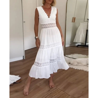 Aurélie Chic for Women | Elegant Lace V-Neck Dress