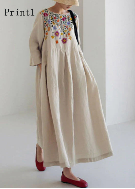 Apricot Patchwork Pocket Spring Dress Chic for Women | Marielle