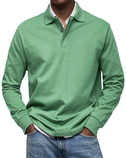Classic long-sleeve everyday polo shirt for men | Wilson -6