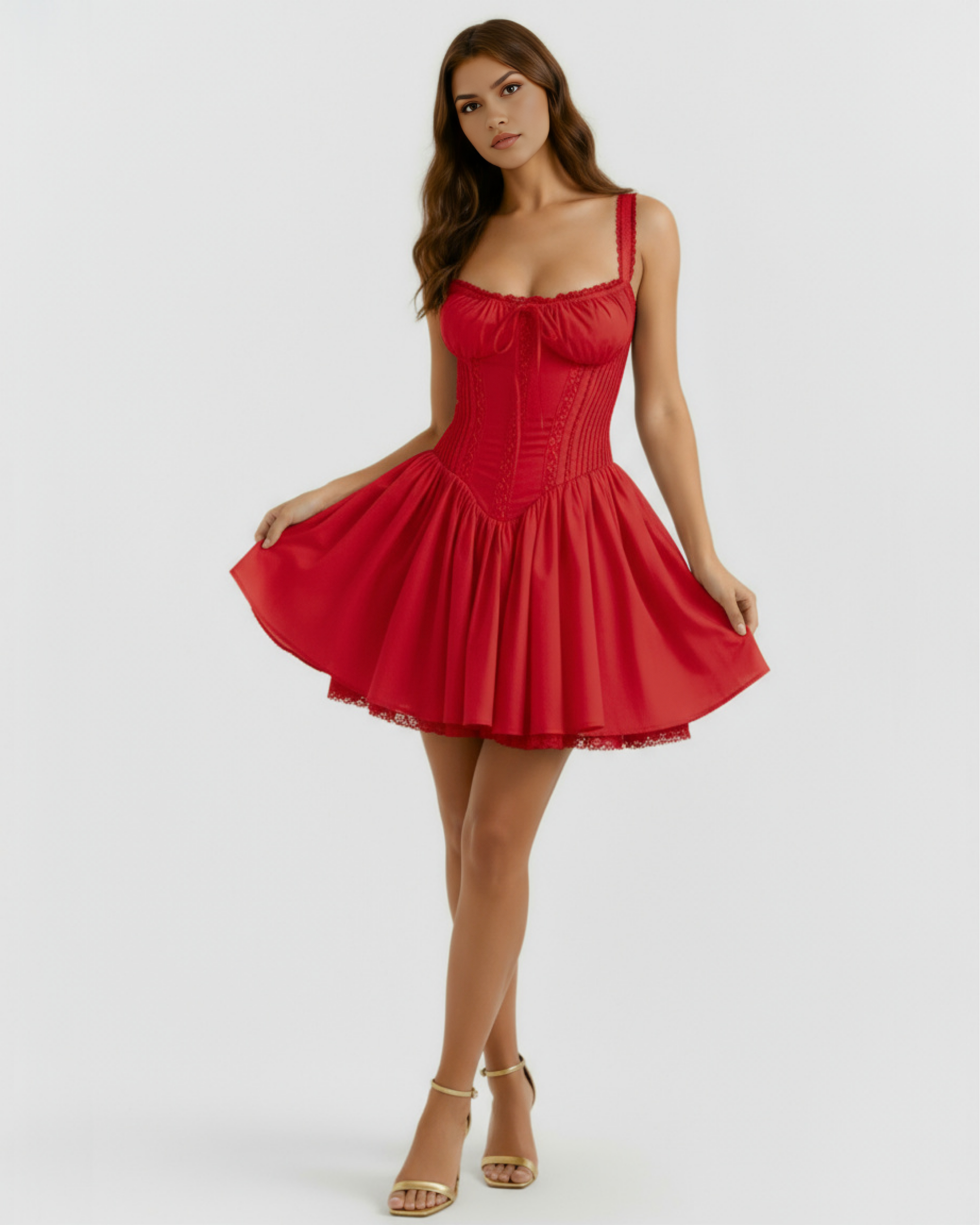 Elegant corset midi dress for women | Luna