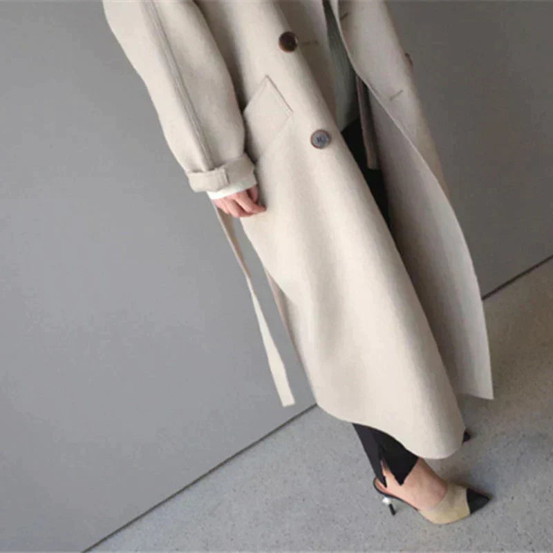 Elegant long tailored winter coat Stylish for Women | Isabelle Epoque