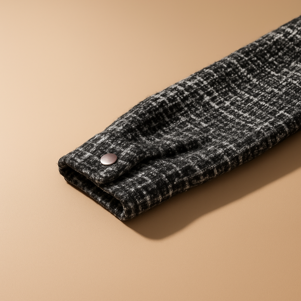 Houndstooth button shacket for men | Arden