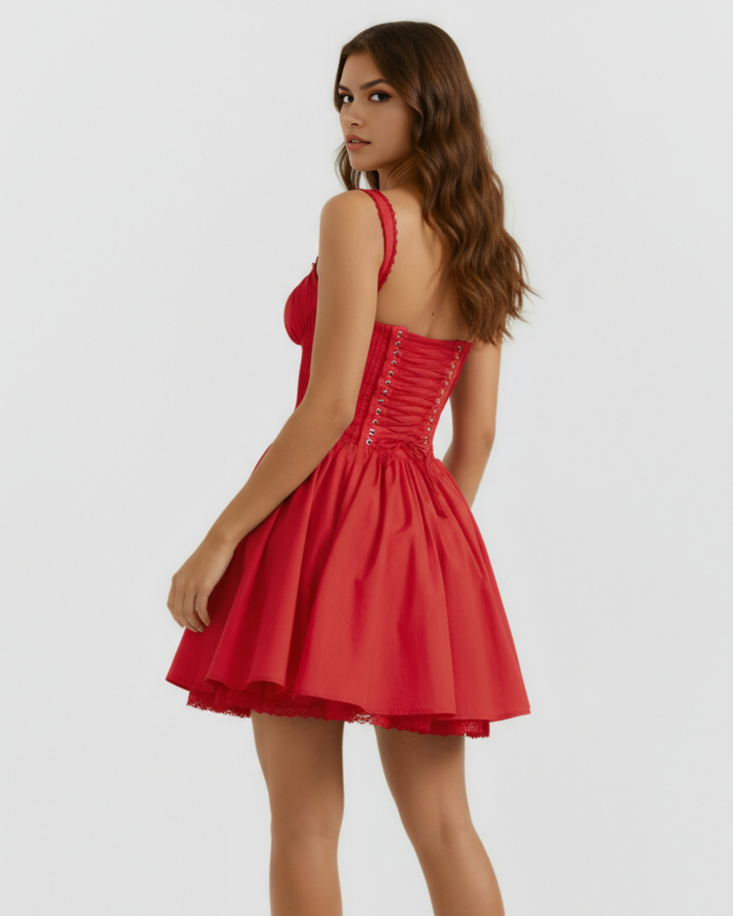Elegant corset midi dress for women | Luna