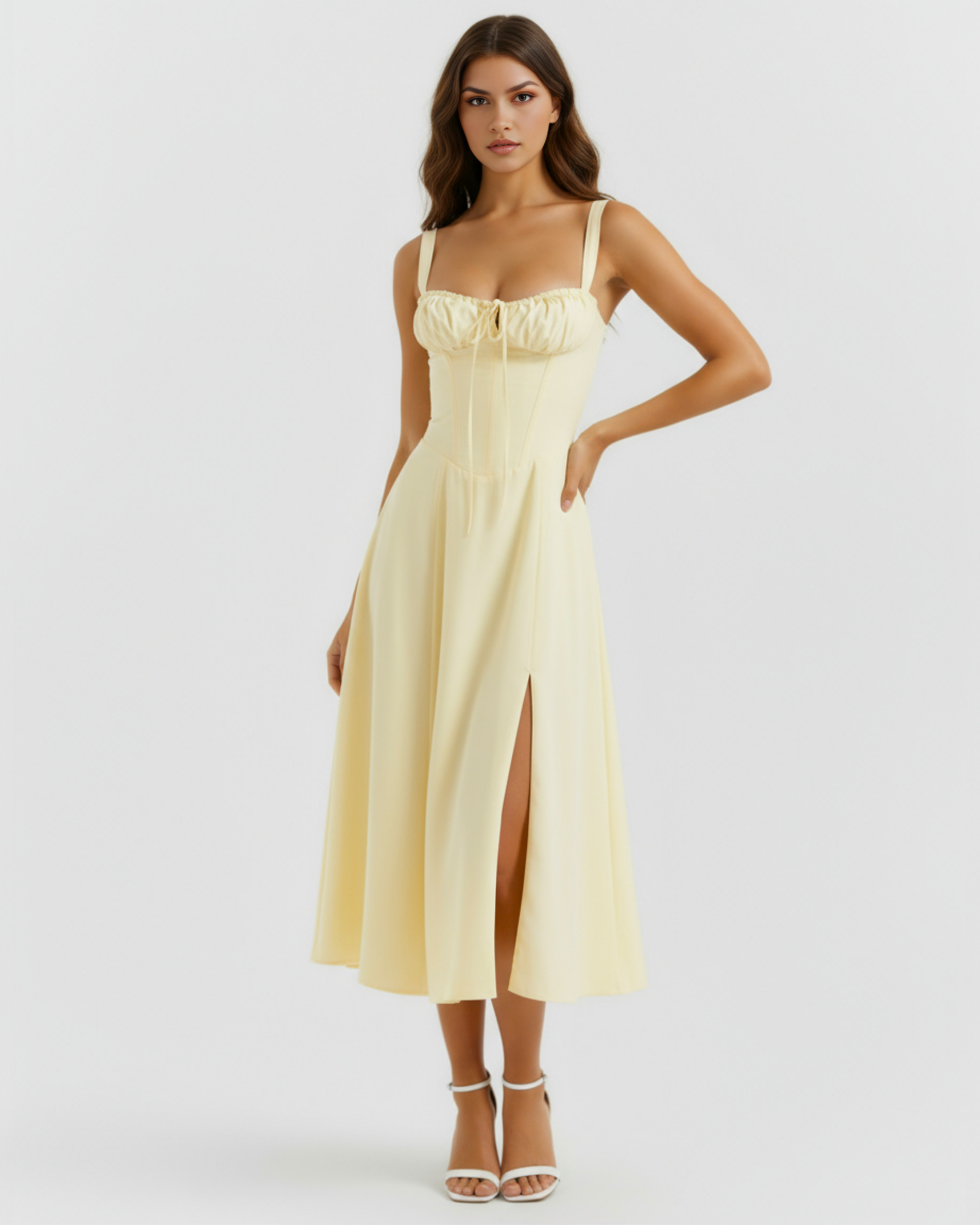 Corseted mini dress for women | Aurora
