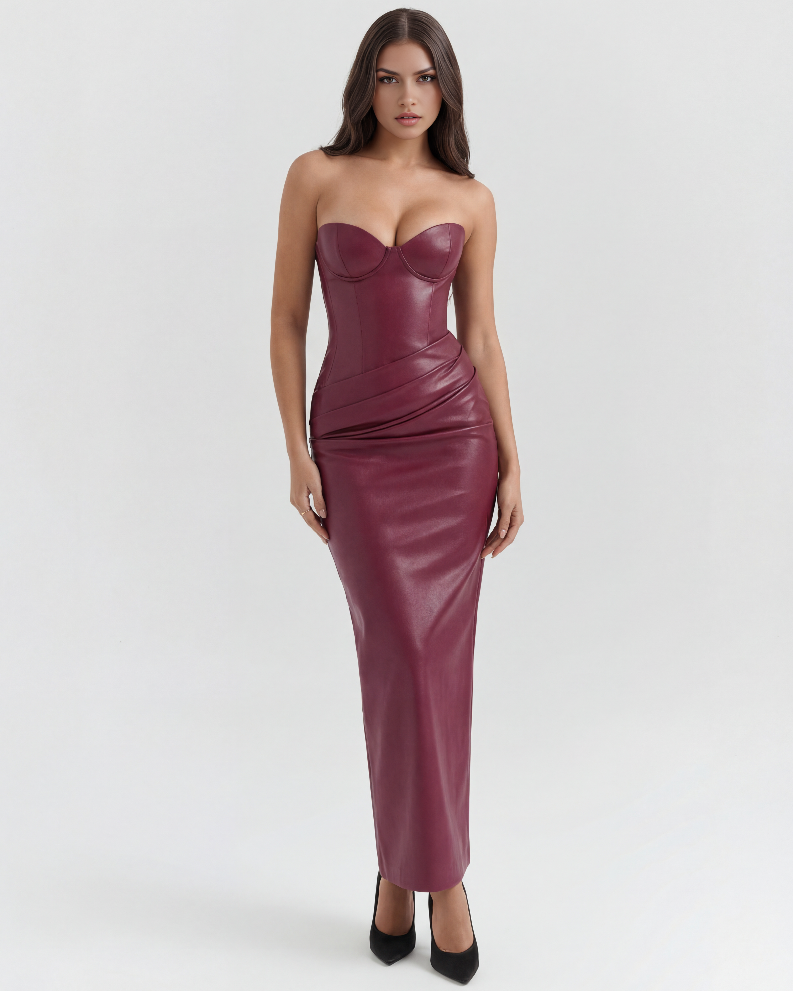 Strapless bodycon maxi dress for women | Vanessa