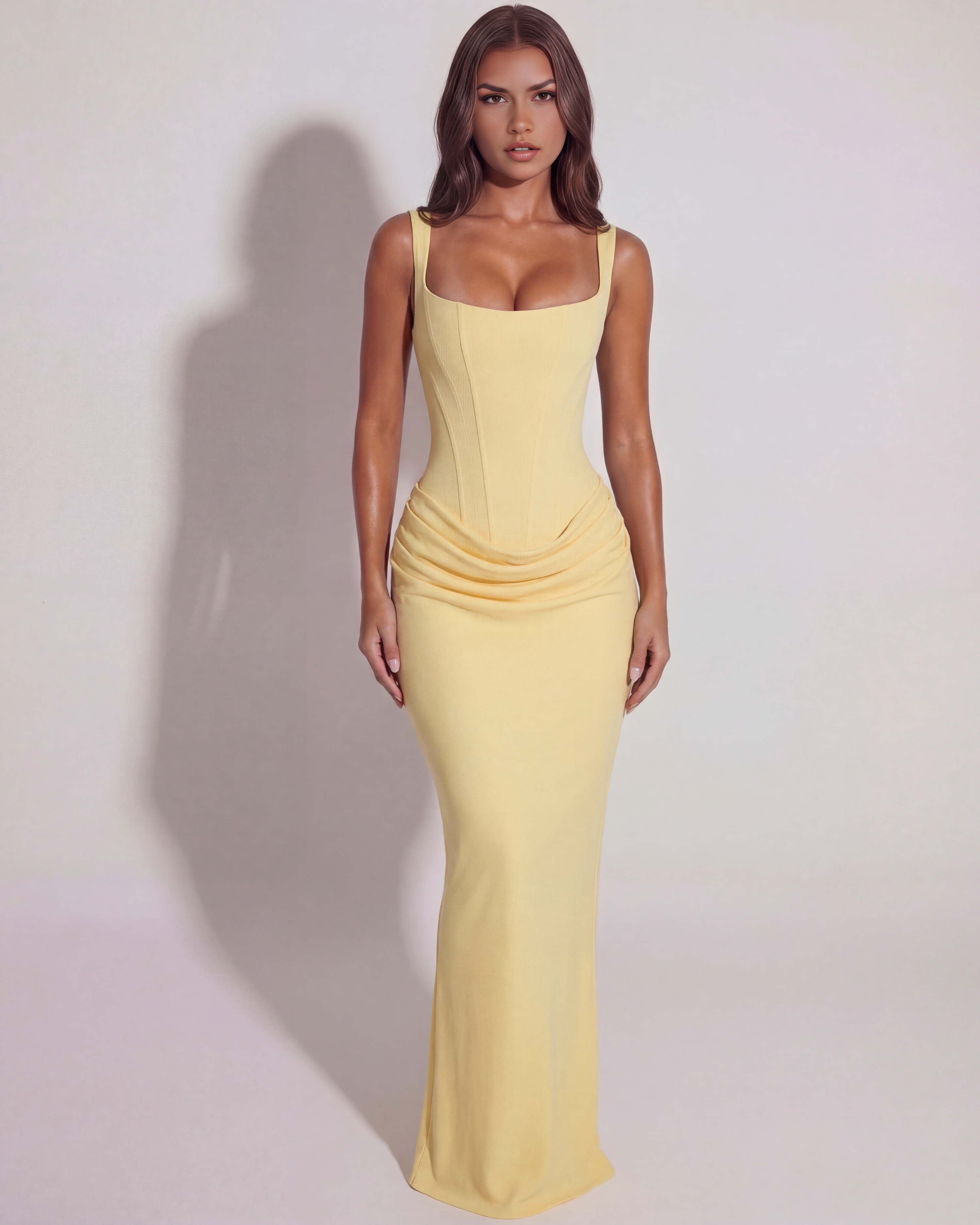 Bodycon lace-up midi dress for women | Eleonora