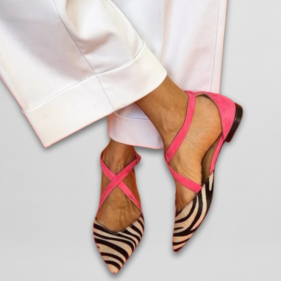 Strappy Pointed Ballerina Flats for Women | Fern