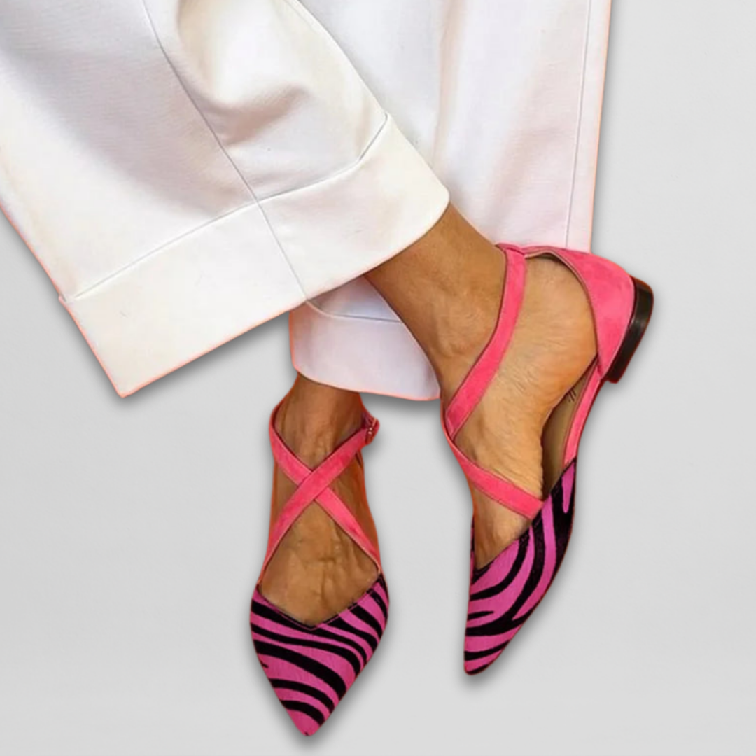 Strappy Pointed Ballerina Flats for Women | Fern