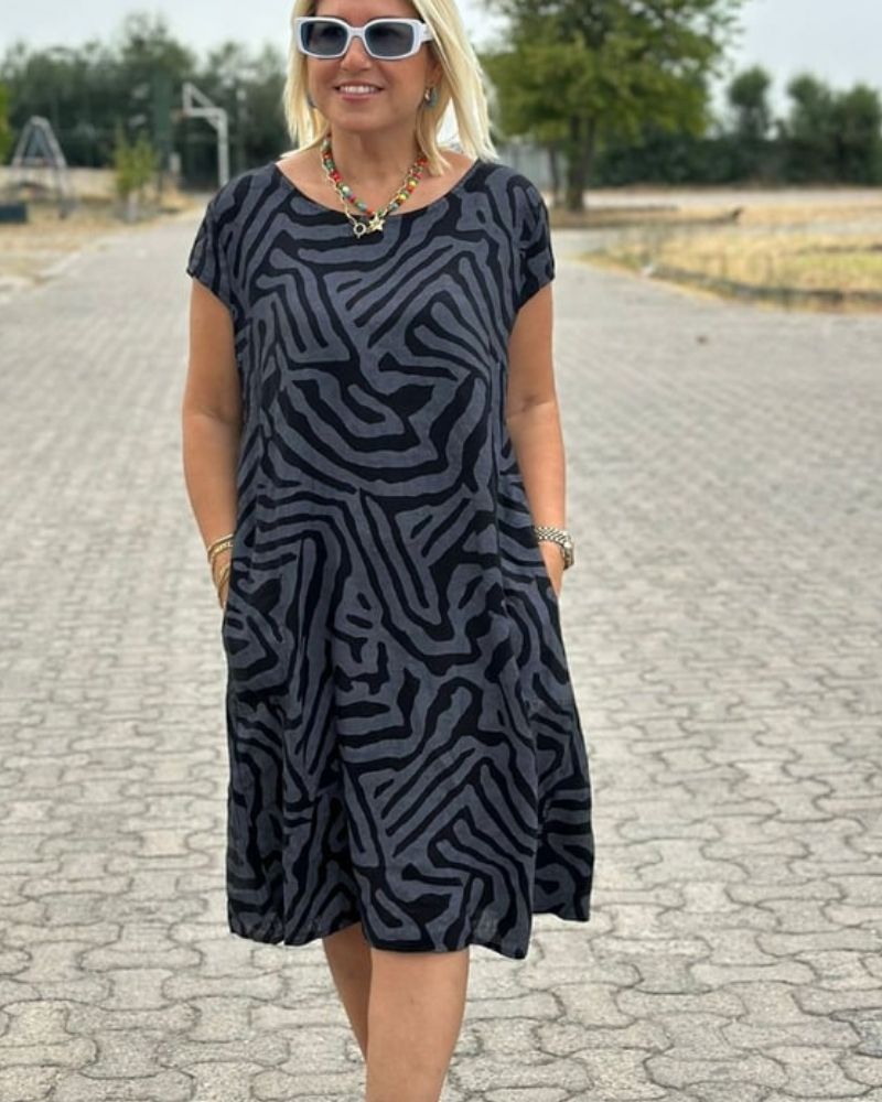 Breathable Round Neck Summer Dress for Women | Serena